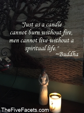 Buddha Quote Candle Cannot burn without flame, man cannot live without spiritual life